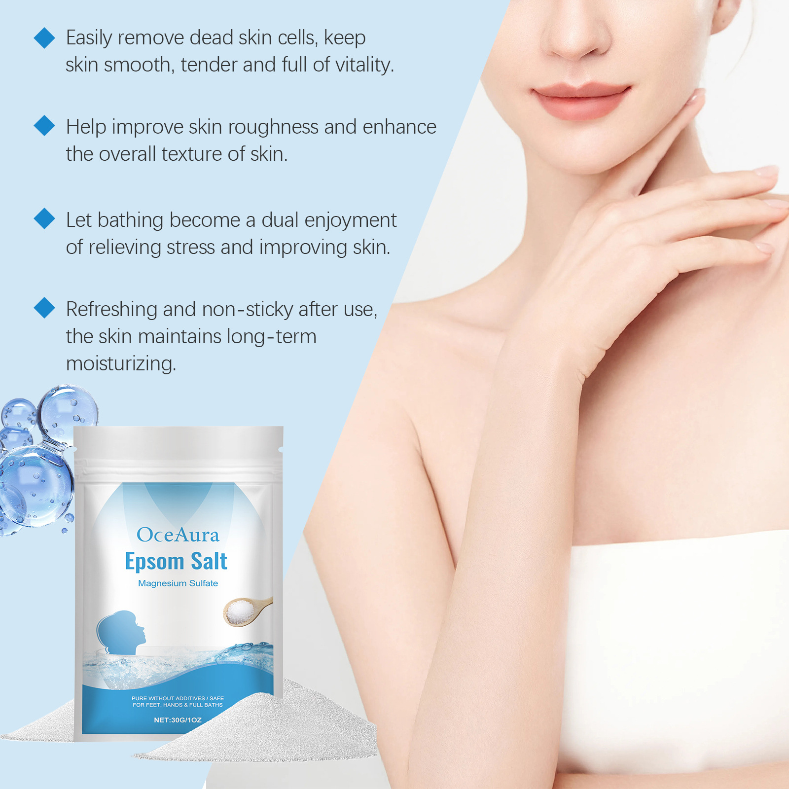OceAura Epsom Salt Bath Stress - Bath Salts Magnesium recensie en prijs
