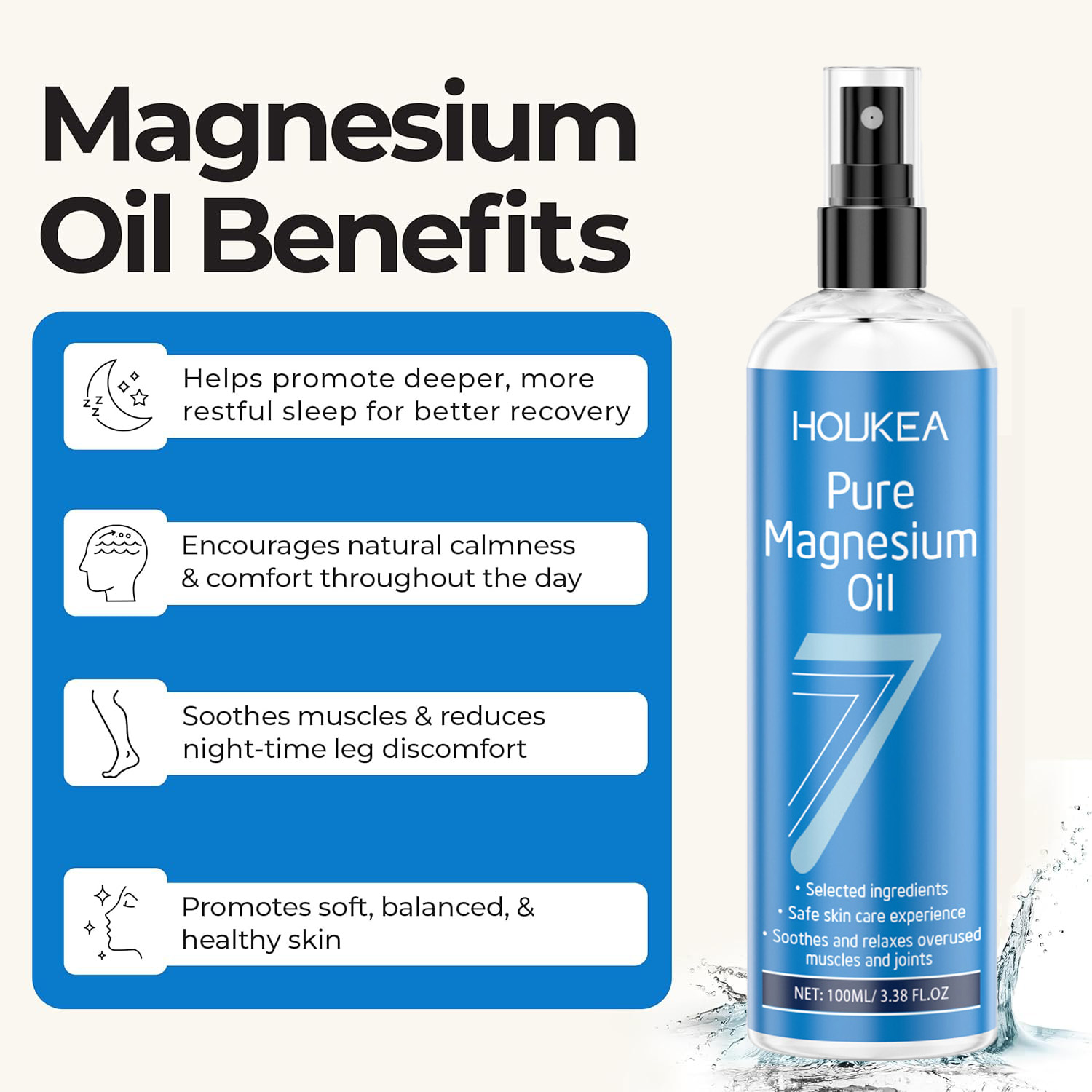 Pure Magnesium Oil Spray Grade - Bath Salts Magnesium recensie en prijs