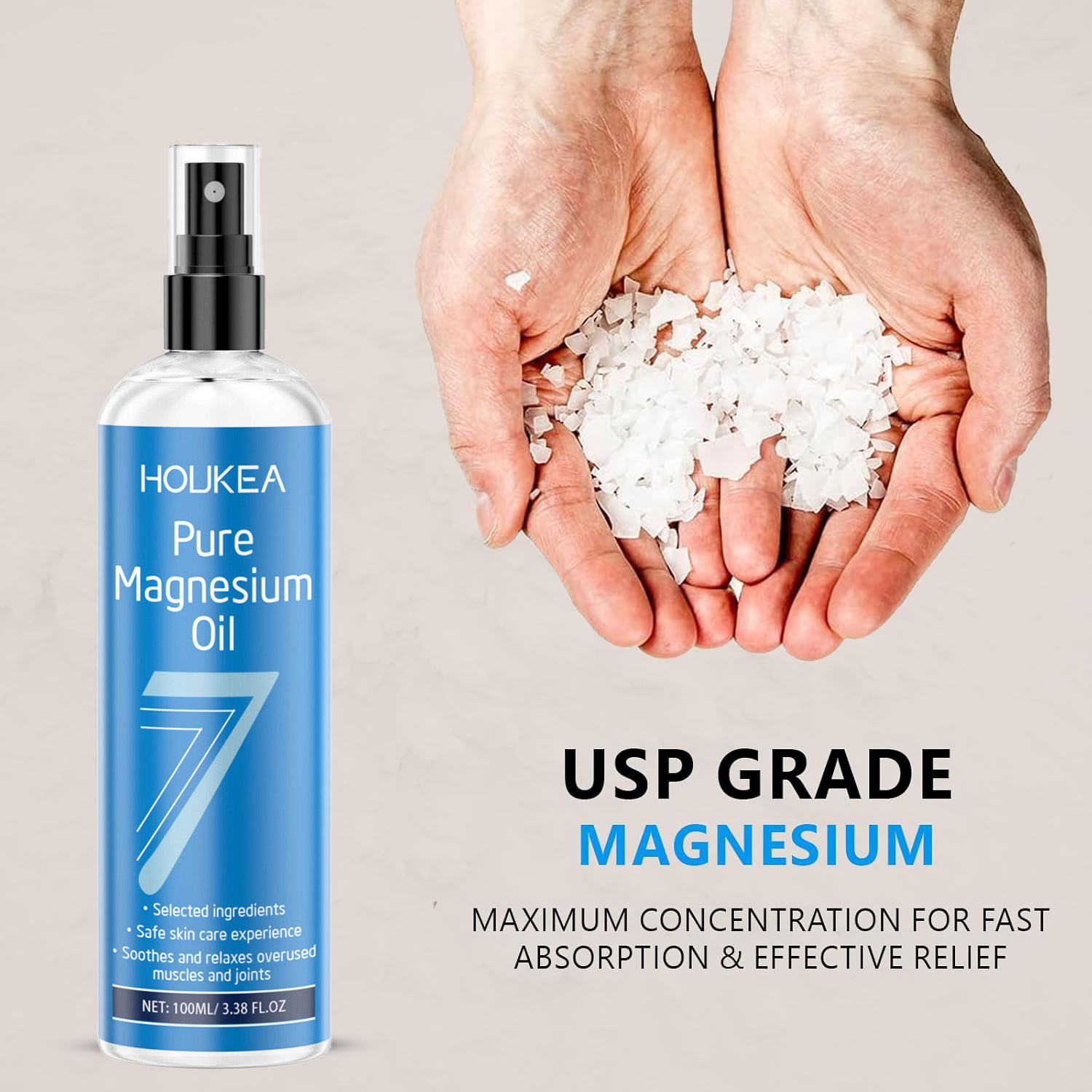 Pure Magnesium Oil Spray Grade - Bath Salts Magnesium recensie en prijs